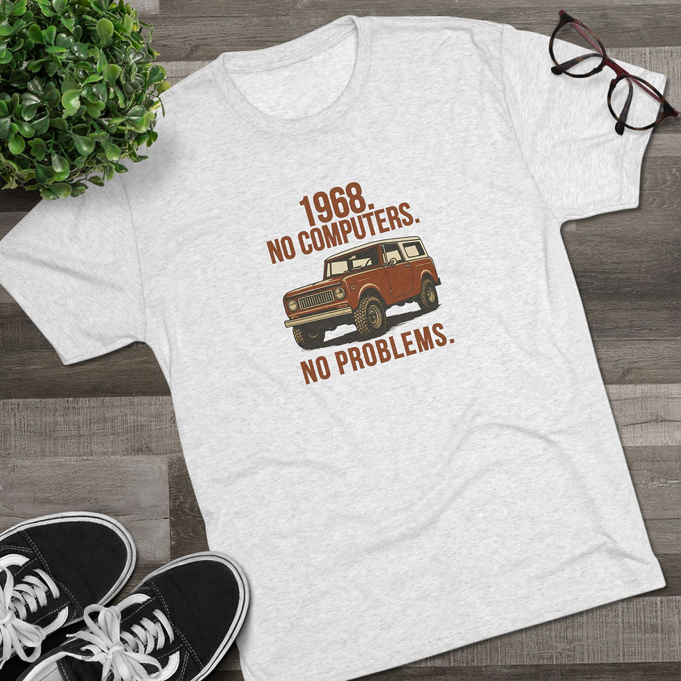  1968 No Computers No Problems Shirt Vintage Style Tee