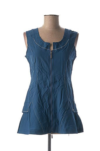 A-Line Sleeveless Top-Blue