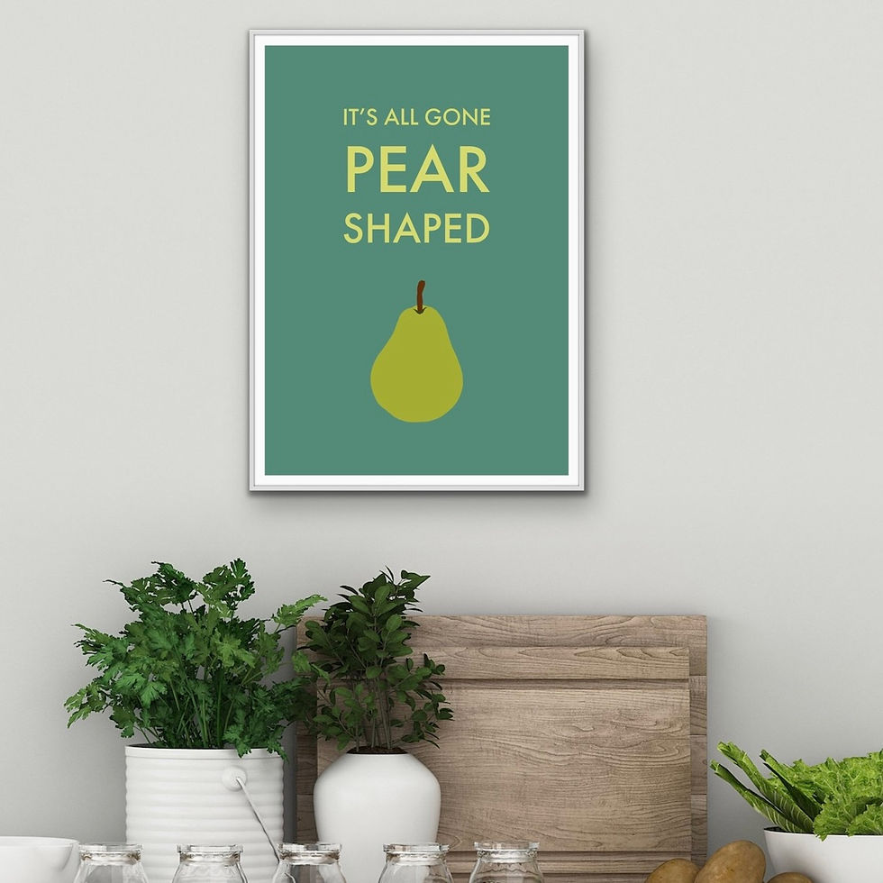 Pear Shaped Funny Kitchen Art Print