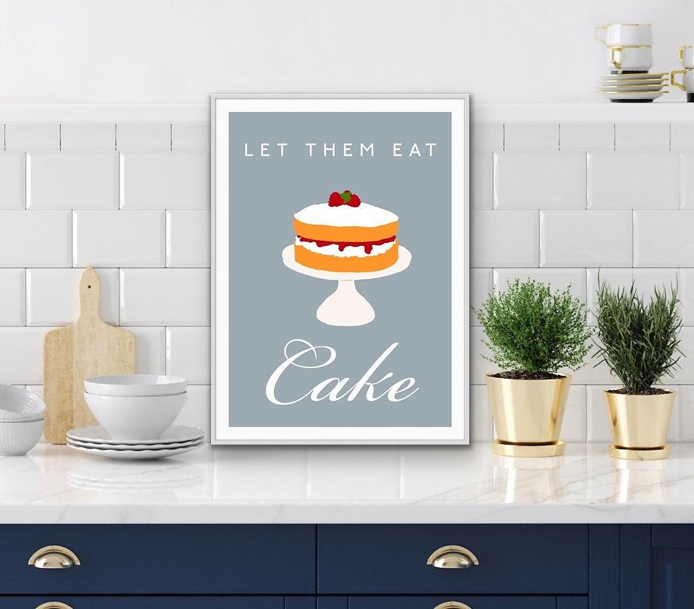 Let Them Eat Cake Funny Kitchen Art Print