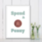 Spend A Penny Funny Bathroom Wall Art
