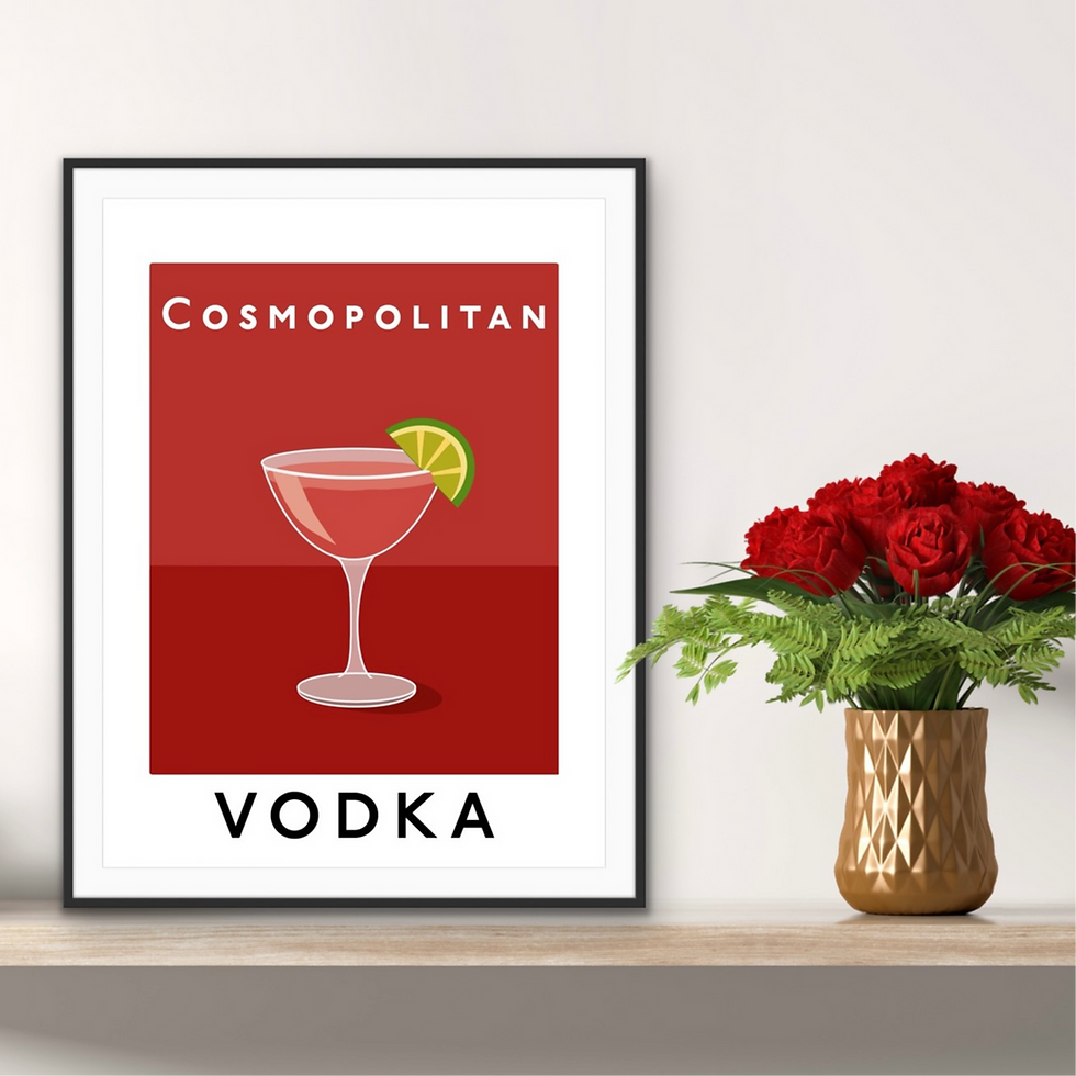 Cosmopolitan Vodka Cocktail Print