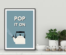 Pop It On Whistling Kettle Art Print