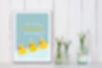 Ducks in A Row Funny Bathroom Print