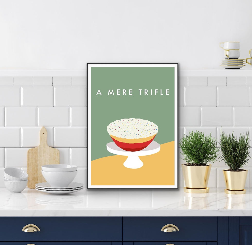 A Mere Trifle Funny Kitchen Art Print
