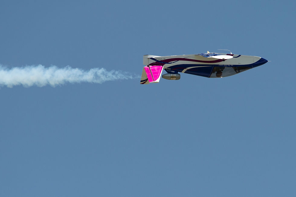 Tom Larkin of Mini Jet Airshows performs at 2025 Dayton Air Show at the Dayton International Airport in Vandalia, Ohio, June 21st, 2025.