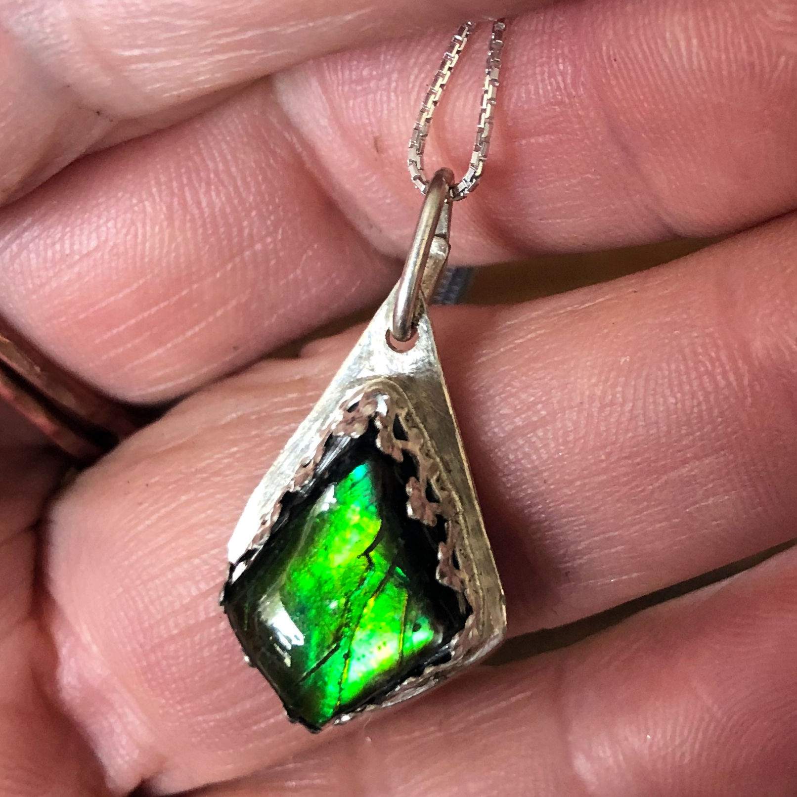 AA Grade Ammolite pendant
