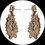 Thumbnail: Gold-coloured earrings in Art Deco style with colourful gemstones