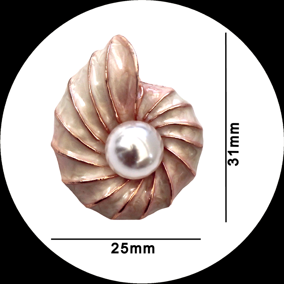 Miniature : Broche et pendentif Coquille émaillée avec perle