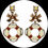 Thumbnail: Enamelled chandeliers with life belt and bow in gold-coloured metal
