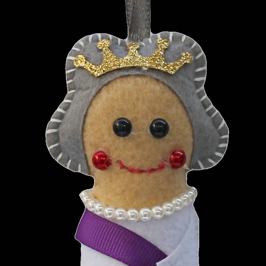 Miniaturbild: Weihnachtliche Hängedekoration Queen aus Filz