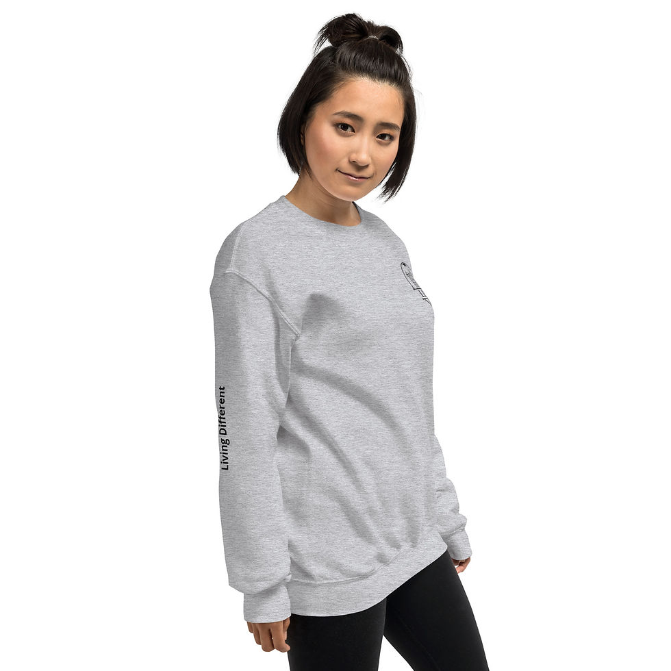 Thumbnail: Adult Unisex Living Different on sleeve Sweatshirt