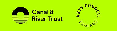 neon green background with funder logos