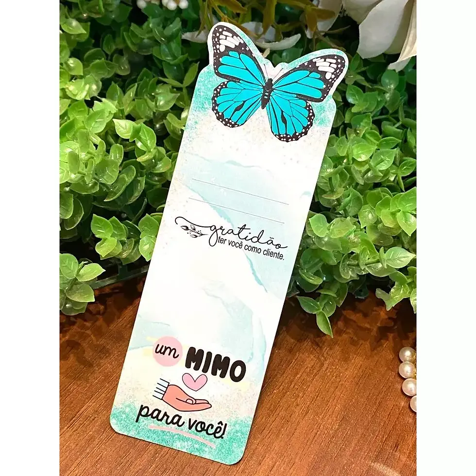 Miniatura: Tag para Canetas Hidratantes, Canetas ou Pincéis – Coleção Borboleta (5x15 cm)