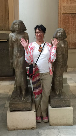 Vicki in Cairo Museum