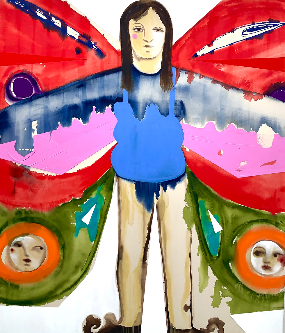 "Schmetterling", Acryl und Öl auf Leinwand, 175 x 150 cm, 2026