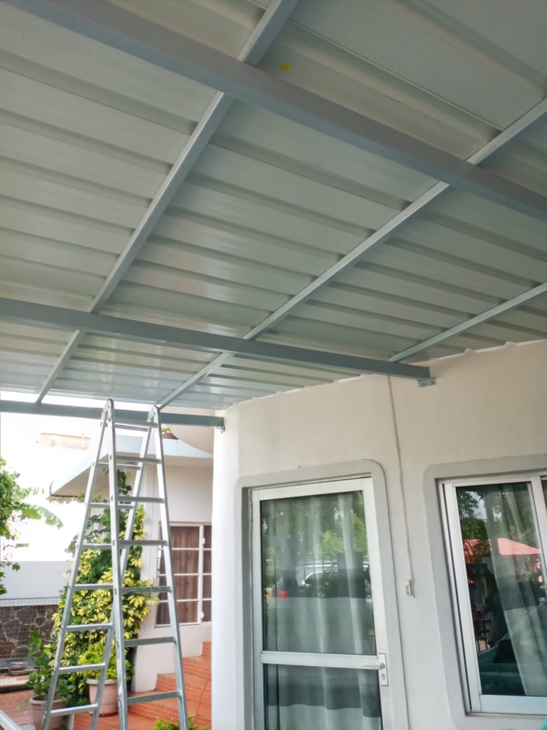 Galvanized Metal Tube Support frame welded, Primer and Paint coated