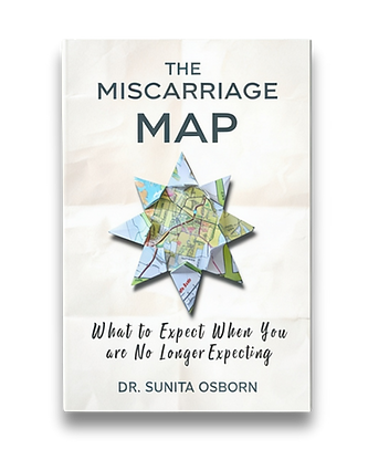 The Miscarriage Map book by Dr. Sunita Osborn about pregnancy loss and reproductive mental health
