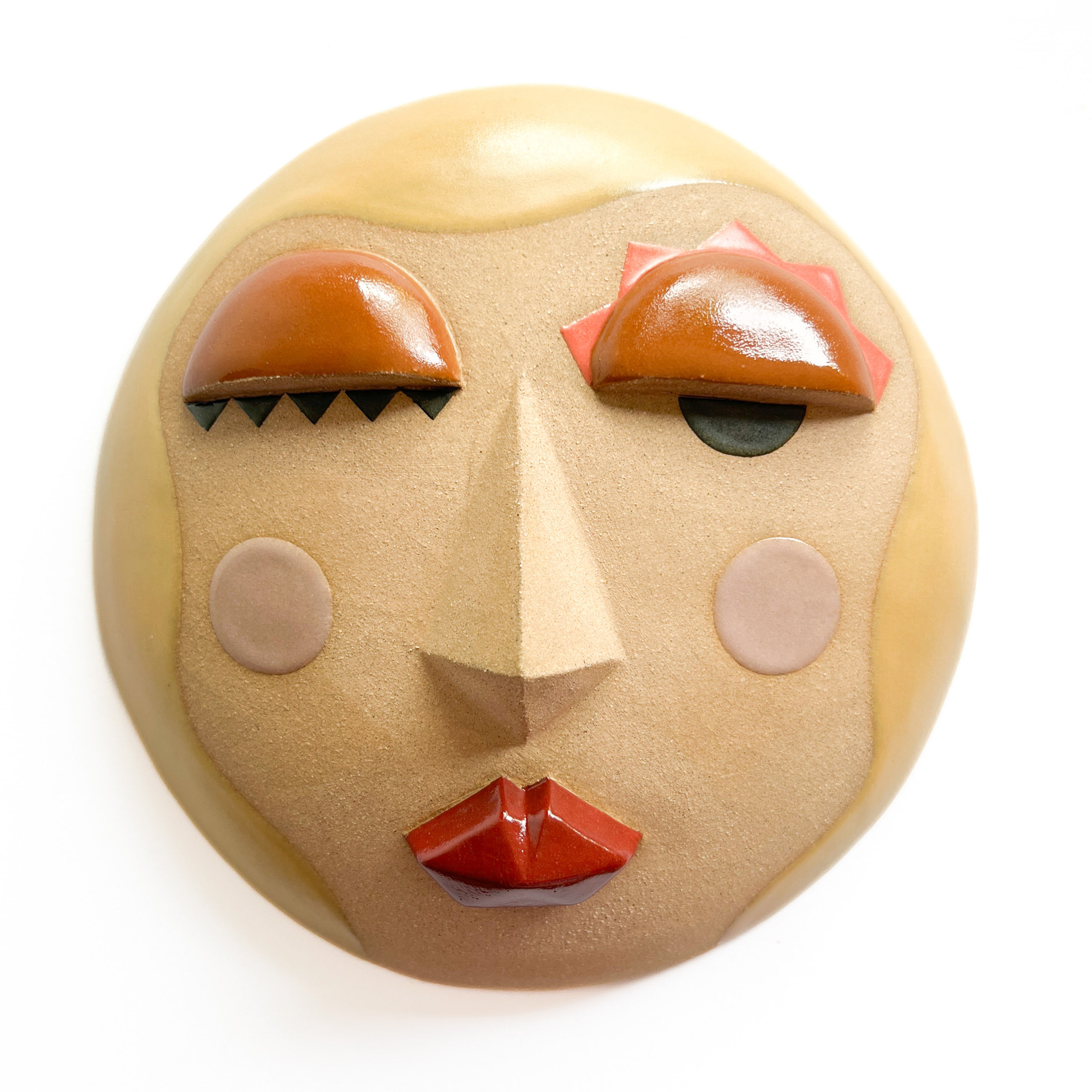 Misses Ceramic Wall Sculpture - Blond Hair
