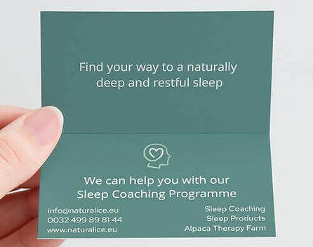 Naturalice sleepcoaching Business card front