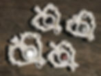 wirewrapped gemstone hearts pendants - LisM