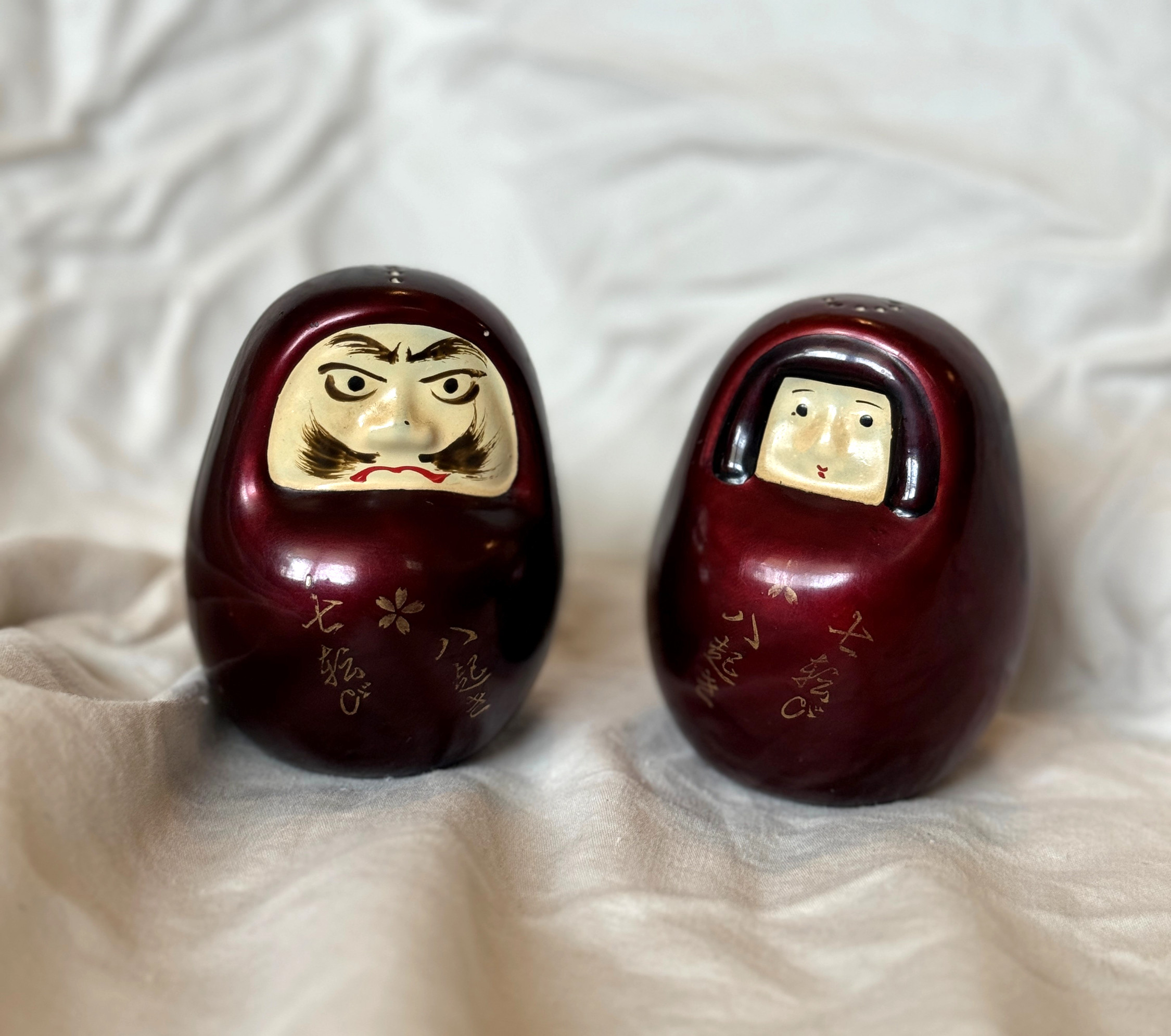 Daruma Doll Salt and Pepper Shaker Set