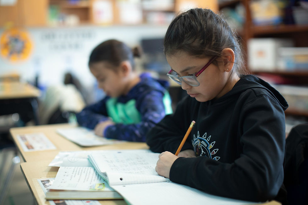 First Nations Student in Classroom