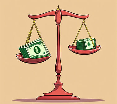 money on scales, equal.jpg