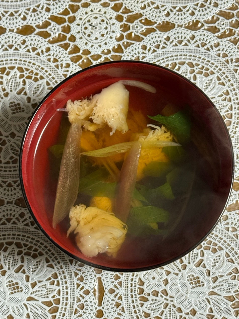 ヤマブシタケのお吸い物