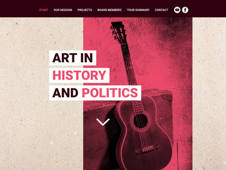 Art in History and Politics, Webdesign by Studio Reber