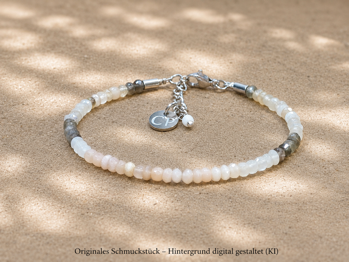 Mondstein Armband farbig, facettiertes Edelsteinarmband, handgefertigt,