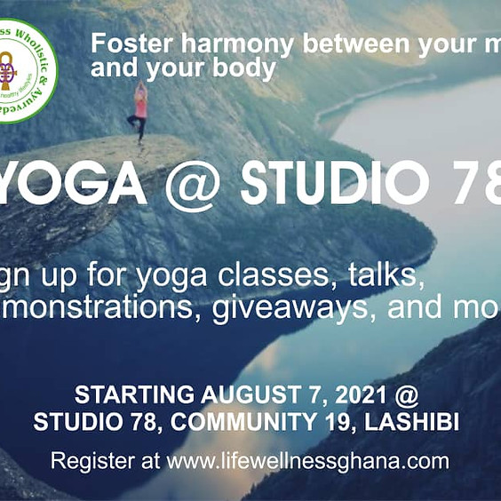 Vinyasa & Restorative Yoga @ Studio 78 - Saturdays with Catherine - Ghs30