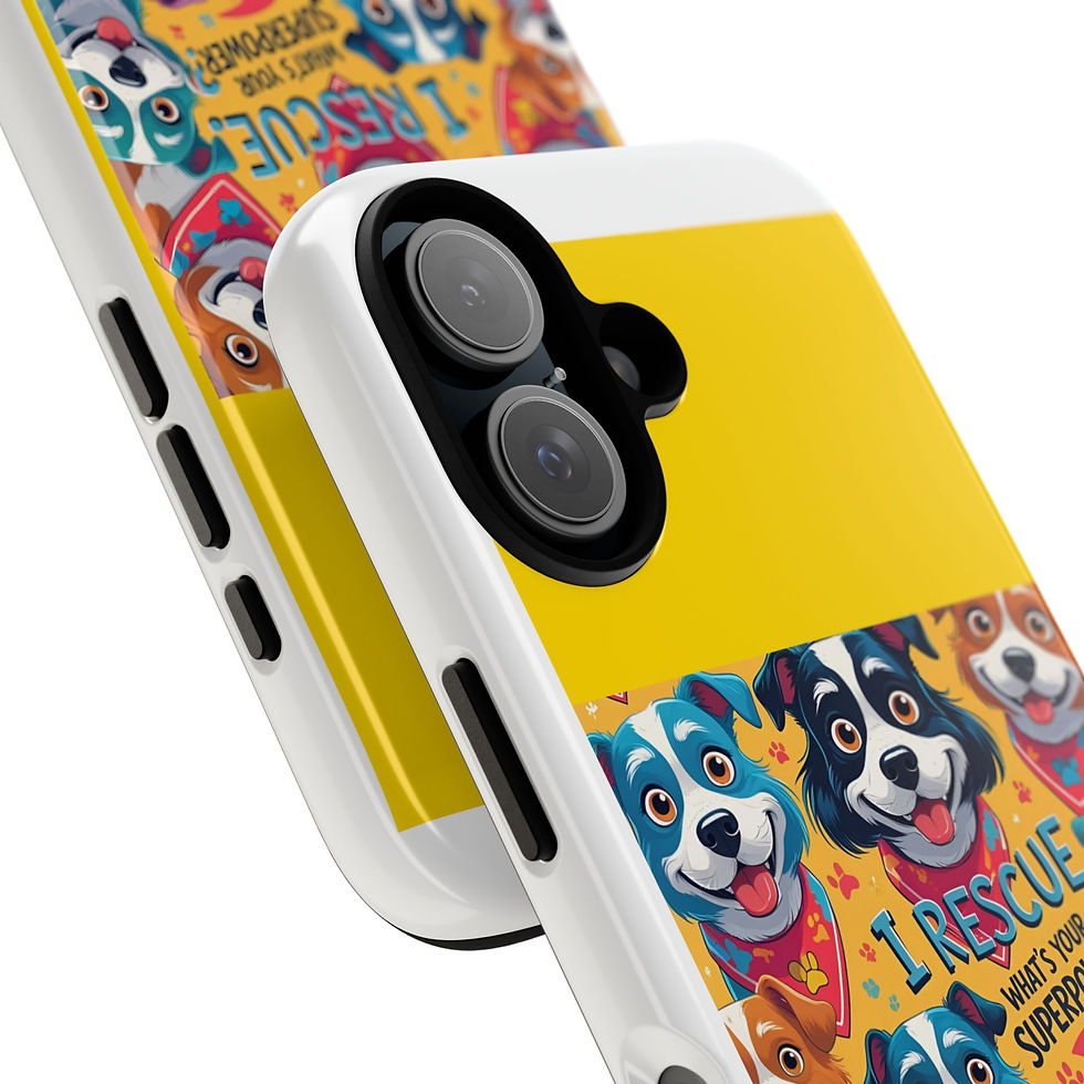 Turn heads while turning up your mission. This vibrant phone case features a cheerful yellow backdrop and the empowering mess