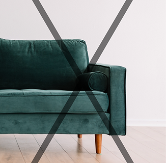 Cool hipster green couch sofa with brown