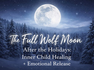 Full Wolf Moon after the holidays symbolizing inner child healing