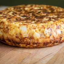 Tortilla de patatas baja en grasas
