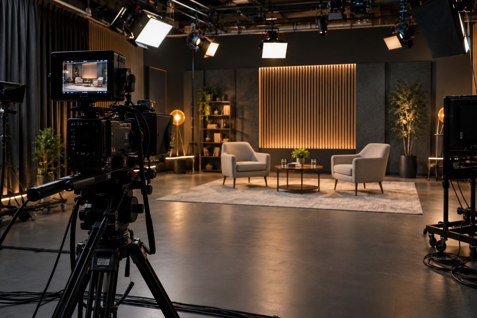 Broadcast studio camera and production environment