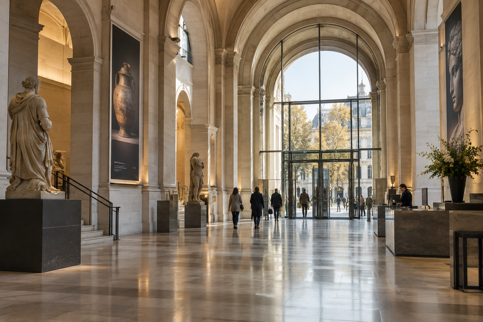 Entrance hall of a museum and visitor destination