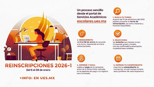 UES reinscripciones para el semestre 2026-1
