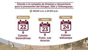 Programan dependencias Jornada de Descacharre del 22 al 24 de enero