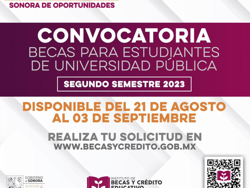 Incrementa Gobierno de Sonora estimulo de becas a estudiantes de universidades públicas