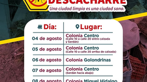Habrá jornada de descacharre en las colonias Centro, Golondrinas y Miguel Hidalgo