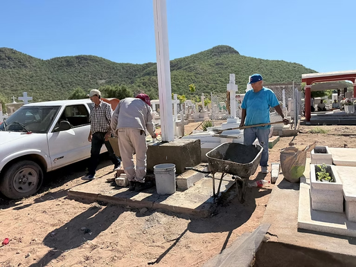 Realizan trabajos de limpieza y mantenimiento en el panteón de Empalme