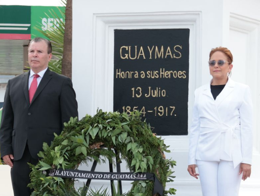 Conmemora Ayuntamiento de Guaymas  el CLXX aniversario de la Gesta Heroica del 13 de julio de 1854