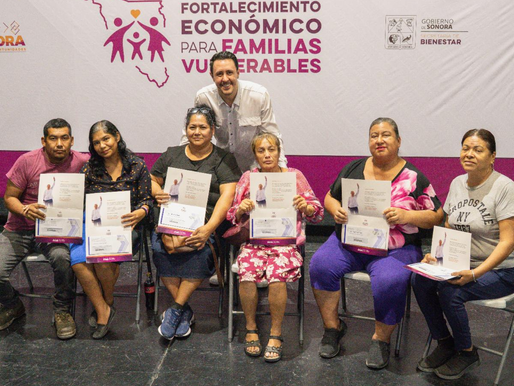 Gobierno de Sonora beneficia a más de 1,400 familias del noroeste del estado con apoyos económicos