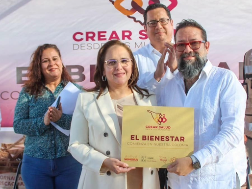 Recibe Ayuntamiento de Guaymas placa alusiva a la campaña “Crear salud desde los municipios”