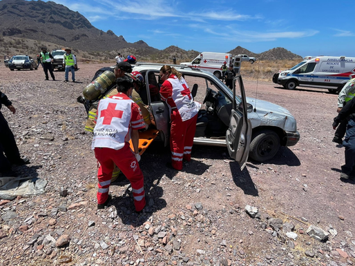 Realizan simulacro regional de emergencia por accidente vehicular