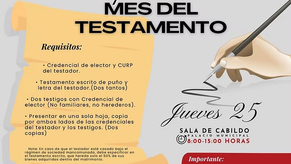 Invitan a aprovechar beneficios del programa “Septiembre, Mes del Testamento”