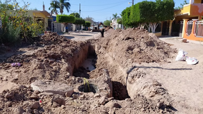 Ayuntamiento de Empalme rehabilita red de agua y alcantarillado en la calle 23 de la colonia Libertad