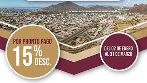 Aproveche el 15% de descuento en pago del impuesto predial en Tesorería de Guaymas